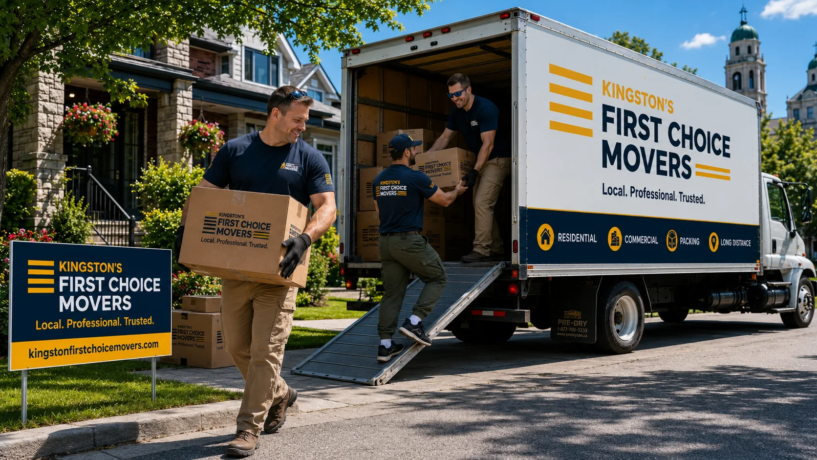 Moving truck and crew serving Napanee